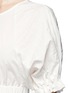 Detail View - Click To Enlarge - TIBI - Tie sleeve pintuck cropped top