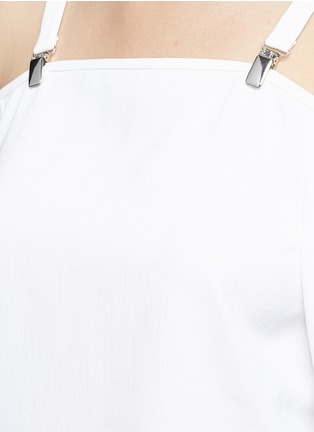 Detail View - Click To Enlarge - TIBI - Off-shoulder drape twill suspender top