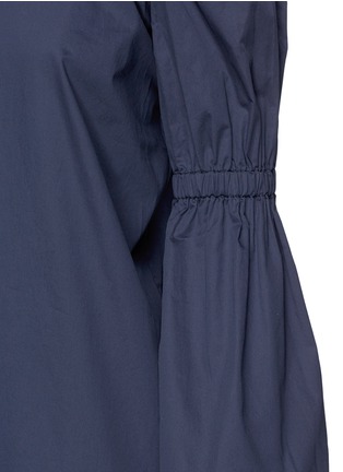 Detail View - Click To Enlarge - TIBI - Lantern sleeve off-shoulder poplin dress