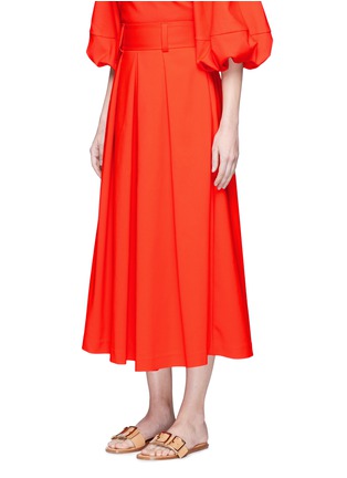 Front View - Click To Enlarge - TIBI - 'Agathe' high waist pleated midi skirt