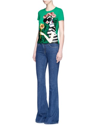 Figure View - Click To Enlarge - ALICE & OLIVIA - Stace lace floral embellished cotton T-shirt