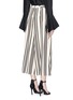 Back View - Click To Enlarge - ALICE & OLIVIA - 'Sherice' stripe cropped high waist pants
