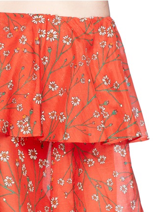Detail View - Click To Enlarge - ALICE & OLIVIA - 'Meagan' floral off-shoulder layered top