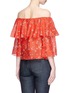 Back View - Click To Enlarge - ALICE & OLIVIA - 'Meagan' floral off-shoulder layered top