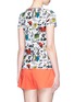 Back View - Click To Enlarge - ALICE & OLIVIA - 'Rylyn' Stace Face graffiti print cotton T-shirt