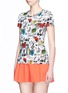 Front View - Click To Enlarge - ALICE & OLIVIA - 'Rylyn' Stace Face graffiti print cotton T-shirt