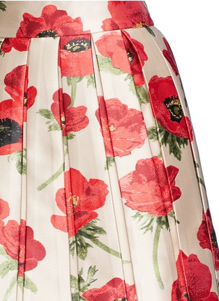 Detail View - Click To Enlarge - ALICE & OLIVIA - 'Fizer' box pleated floral jacquard skirt