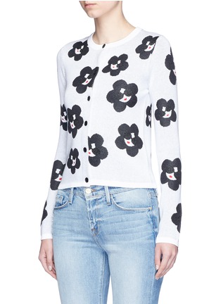 Front View - Click To Enlarge - ALICE & OLIVIA - 'Ruthy' floral Stace Face cardigan