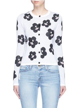 Main View - Click To Enlarge - ALICE & OLIVIA - 'Ruthy' floral Stace Face cardigan