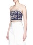 Front View - Click To Enlarge - ALICE & OLIVIA - Saraphina'Floral embellished strapless crepe bustier