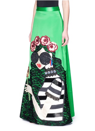 Front View - Click To Enlarge - ALICE & OLIVIA - 'Ursula' embellished Stace Face satin ball gown skirt