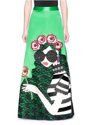 Main View - Click To Enlarge - ALICE & OLIVIA - 'Ursula' embellished Stace Face satin ball gown skirt