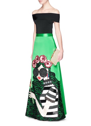 Figure View - Click To Enlarge - ALICE & OLIVIA - 'Ursula' embellished Stace Face satin ball gown skirt