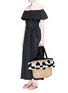 Figure View - Click To Enlarge - ALICE & OLIVIA - 'Sally' pompom straw tote
