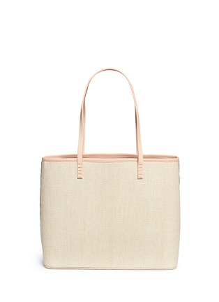 Detail View - Click To Enlarge - ALICE & OLIVIA - 'Stace Face' embellished straw tote