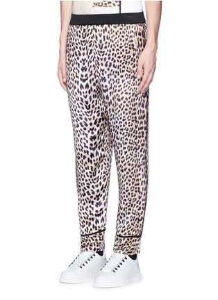 Front View - Click To Enlarge - 3.1 PHILLIP LIM - Reversible leopard print satin pajama pants