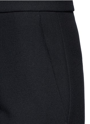 Detail View - Click To Enlarge - MSGM - Asymmetic ruffle trim cropped wide leg pants