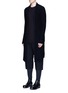 Figure View - Click To Enlarge - DEVOA - Cashmere-mink blend long cardigan