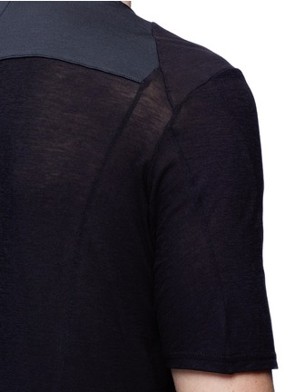 Detail View - Click To Enlarge - DEVOA - Contour seam cotton slub T-shirt