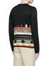 Back View - Click To Enlarge - COMME DES GARÇONS SHIRT - Mix pattern cutout wool blend sweater