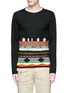 Main View - Click To Enlarge - COMME DES GARÇONS SHIRT - Mix pattern cutout wool blend sweater