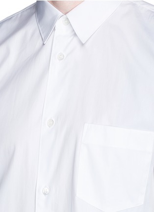 Detail View - Click To Enlarge - COMME DES GARÇONS SHIRT - Colourblock stripe patchwork poplin shirt