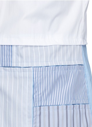 Detail View - Click To Enlarge - COMME DES GARÇONS SHIRT - Colourblock stripe patchwork poplin shirt
