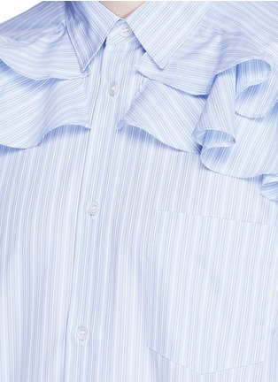 Detail View - Click To Enlarge - COMME DES GARÇONS SHIRT - Ruffle stripe poplin shirt