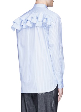 Back View - Click To Enlarge - COMME DES GARÇONS SHIRT - Ruffle stripe poplin shirt