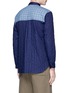 Back View - Click To Enlarge - COMME DES GARÇONS SHIRT - Windowpane check yoke cotton puffer shirt
