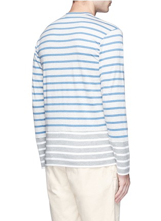 Back View - Click To Enlarge - COMME DES GARÇONS SHIRT - Mix stripe colourblock cotton T-shirt