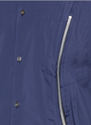 Detail View - Click To Enlarge - COMME DES GARÇONS SHIRT - Zip detail cotton poplin shirt