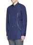 Front View - Click To Enlarge - COMME DES GARÇONS SHIRT - Zip detail cotton poplin shirt