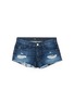 Main View - Click To Enlarge - 3X1 - 'WM5' distressed cutoff denim shorts