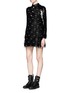 Figure View - Click To Enlarge - GIAMBA - Cat embroidered organza dress