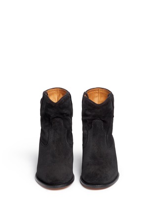 Front View - Click To Enlarge - ISABEL MARANT ÉTOILE - 'Crisi' slouch cuff suede ankle boots