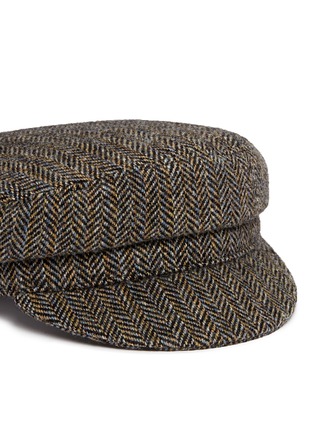 Detail View - Click To Enlarge - ISABEL MARANT ÉTOILE - 'Evie' herringbone virgin wool boyish cap