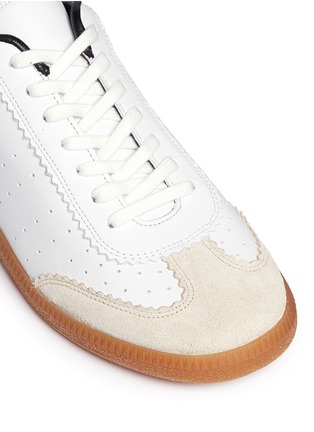 Detail View - Click To Enlarge - ISABEL MARANT ÉTOILE - 'Bryce' brogue trim leather sneakers