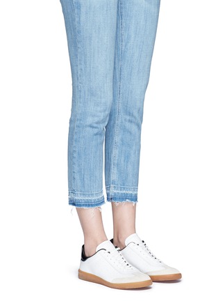 Figure View - Click To Enlarge - ISABEL MARANT ÉTOILE - 'Bryce' brogue trim leather sneakers