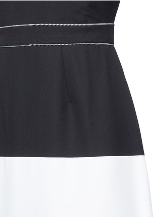 Detail View - Click To Enlarge - CYNTHIA & XIAO - Contrast stripe split back maxi dress
