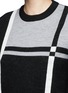 Detail View - Click To Enlarge - CYNTHIA & XIAO - Check colourblock Merino wool sweater