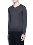 Front View - Click To Enlarge - TOMORROWLAND - Cashmere-silk V-neck sweater