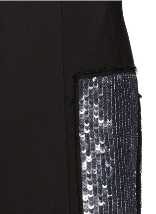 Detail View - Click To Enlarge - MSGM - Sequin stripe appliqué crepe skirt