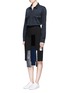Figure View - Click To Enlarge - MSGM - Sequin stripe appliqué crepe skirt