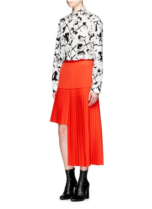 Figure View - Click To Enlarge - MSGM - Faces print cotton poplin shirt