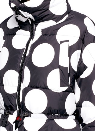 Detail View - Click To Enlarge - MSGM - Polka dot print peplum hem puffer jacket