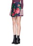 Front View - Click To Enlarge - MSGM - Floral print felted wool blend wrap skirt