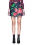 Main View - Click To Enlarge - MSGM - Floral print felted wool blend wrap skirt