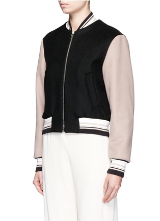 Front View - Click To Enlarge - MSGM - Portrait patch bomber jacket