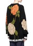 Back View - Click To Enlarge - MSGM - Rose intarsia distressed wool blend grunge sweater
